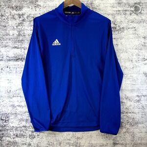 Adidas Aeroready Training Quarter Zip Pullover Men's Medium Blue Long Sleeve